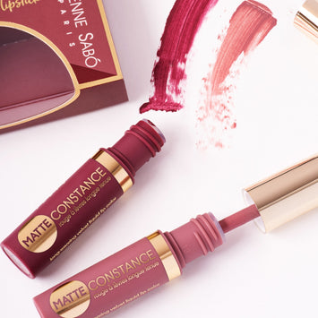 matte lipstick long lasting Matte Constance duo Vivienne Sabo| Shades 30 (pale pink nude) & 37 (marsala)