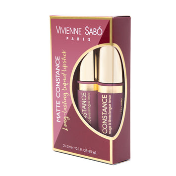 matte lipstick long lasting Matte Constance duo Vivienne Sabo| Shades 31 (cold nude) & 36 (rich purple)